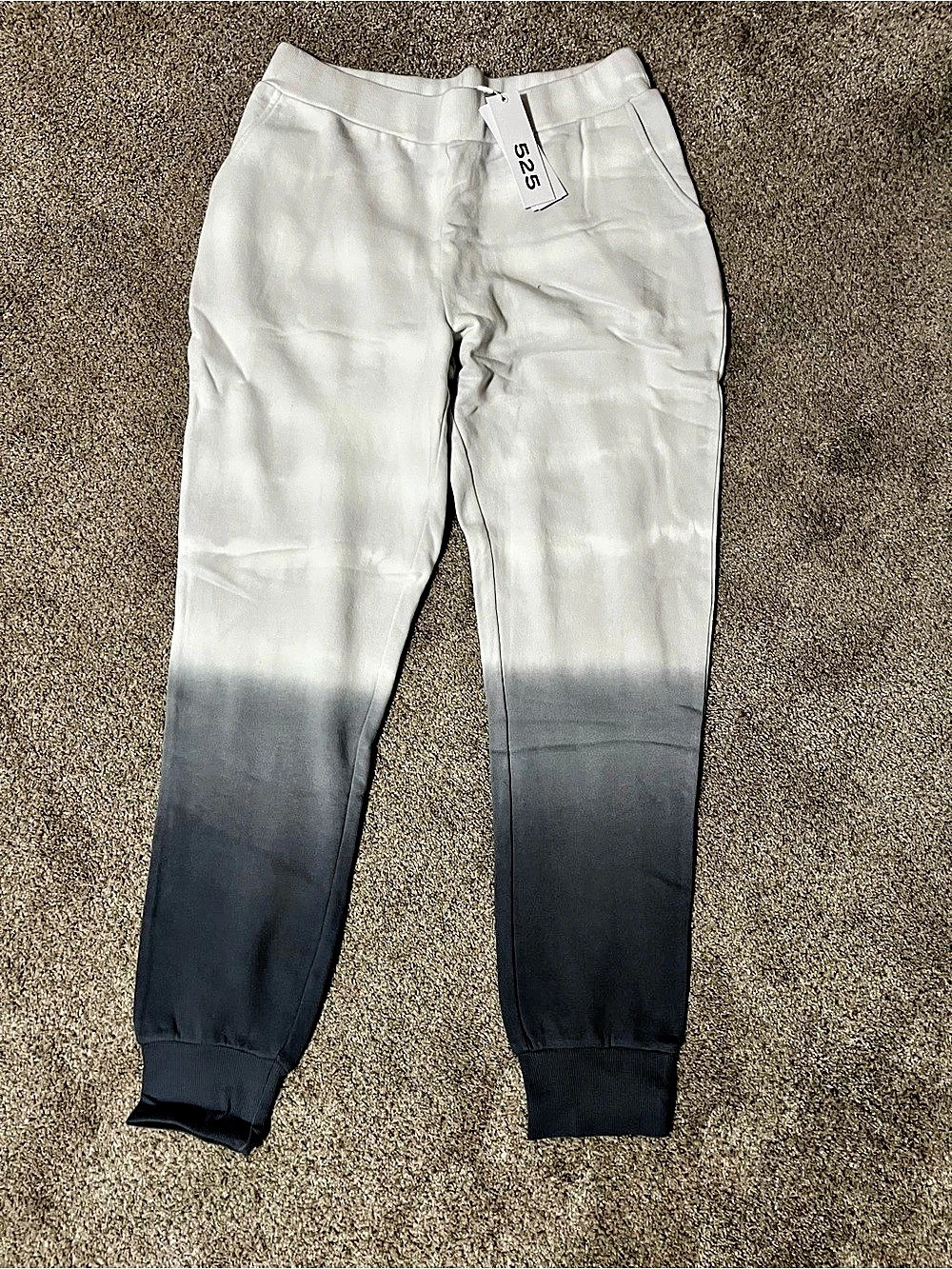 525 Ombré Jogger Pants in White & Blue/ Grey  NWT